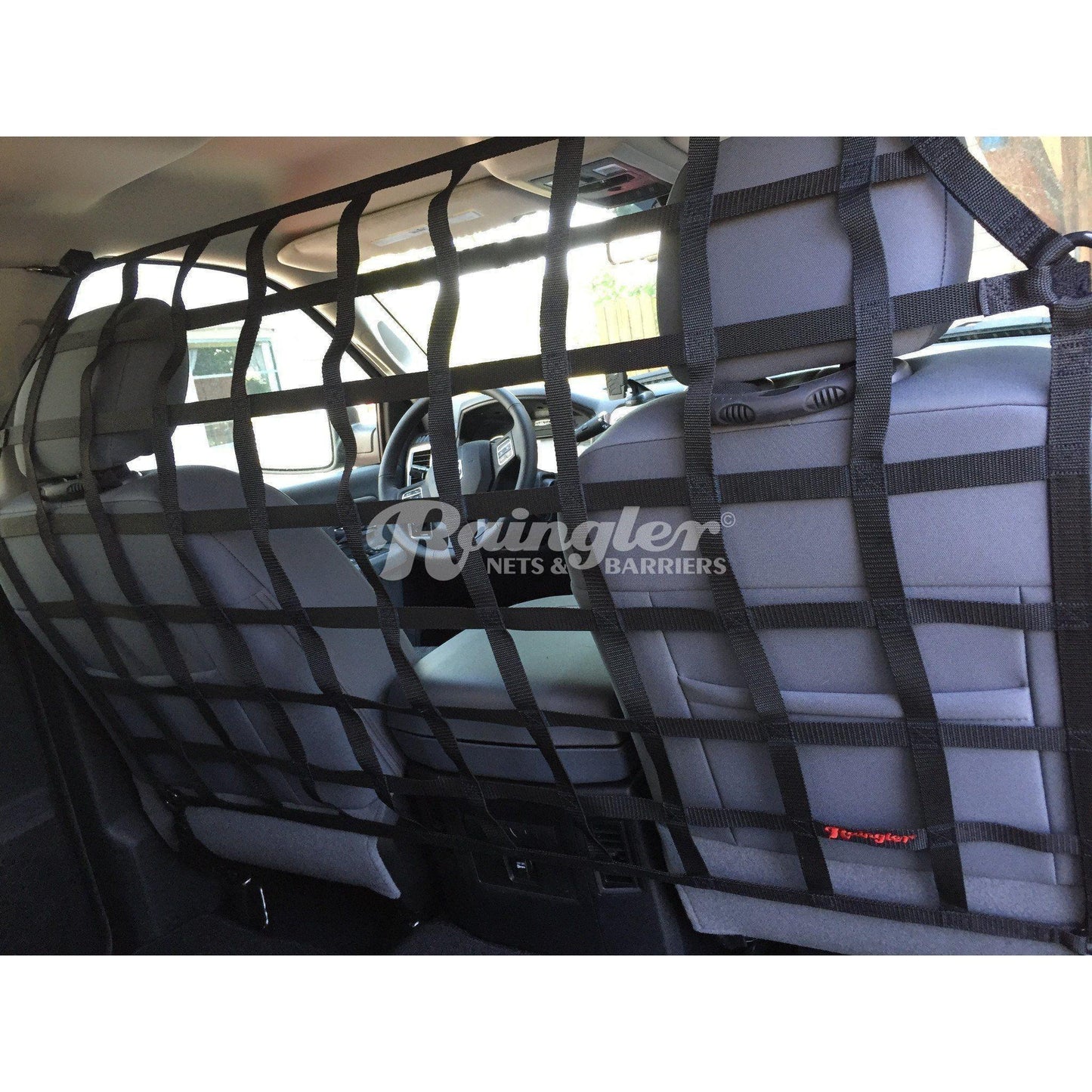 1997 - 2014 Ford F150 / Raptor Super Duty Crew Cab Behind Front Seat Barrier Divider Net-Raingler