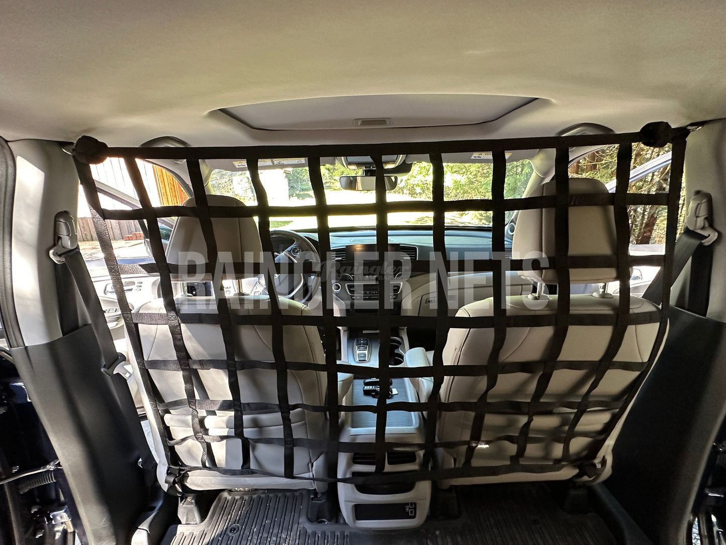 2017 - Newer Honda Ridgeline Behind Front Seats Barrier Divider Net-Raingler