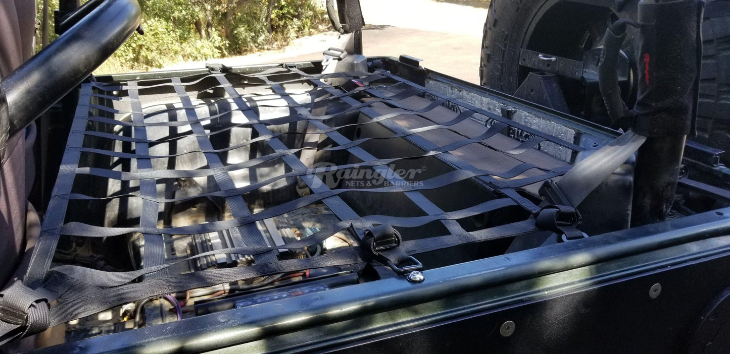 1997 - 2006 Jeep Wrangler TJ Full Cargo Area Gear Containment Net-Raingler