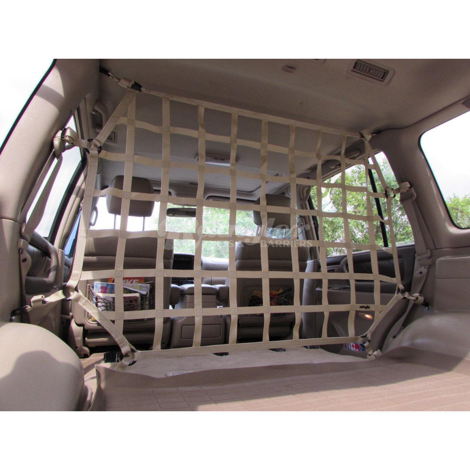 1998 - 2007 Toyota Land Cruiser (J100) Behind Front or 2nd Row Seats Barrier Divider Net - Dual Position-Raingler