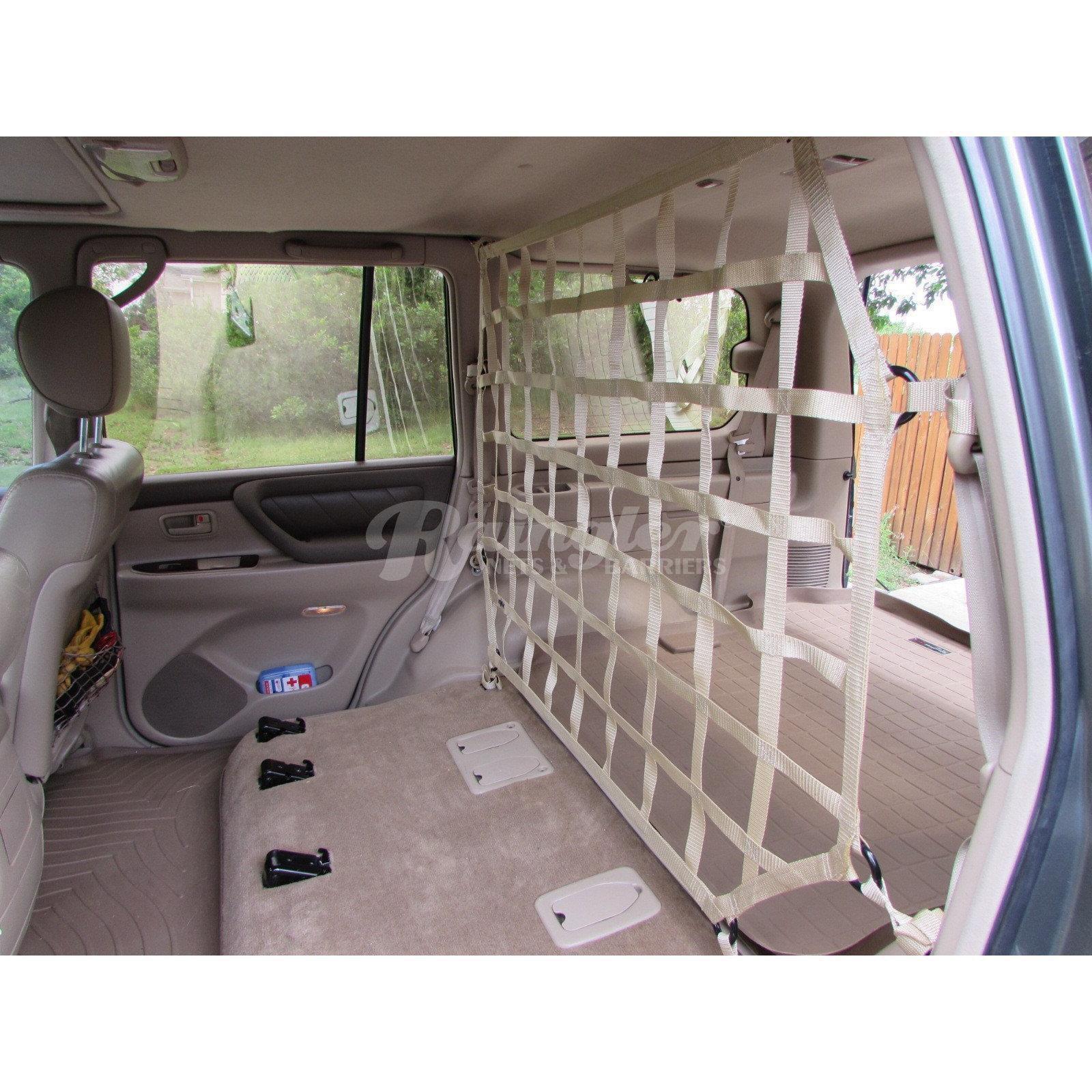 1998 - 2007 Toyota Land Cruiser (J100) Behind Front or 2nd Row Seats Barrier Divider Net - Dual Position-Raingler