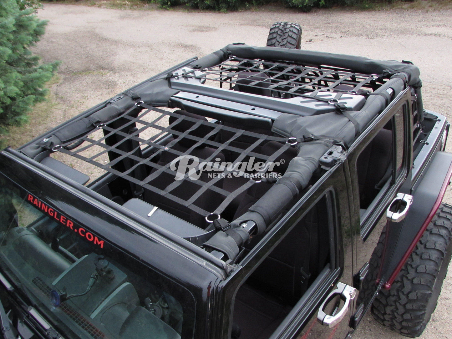 2007 - 2018 Jeep JK JKU Wrangler 2nd Row Ceiling Attic Net-Raingler