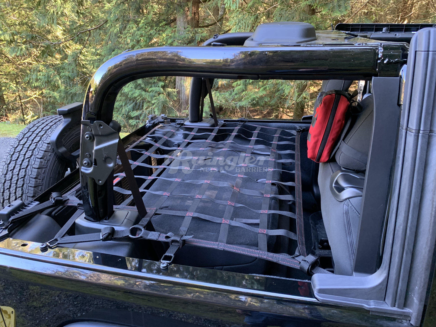 2018 - Newer Jeep Wrangler JL 2 Door Cargo Area Containment and Shelf Net-Raingler