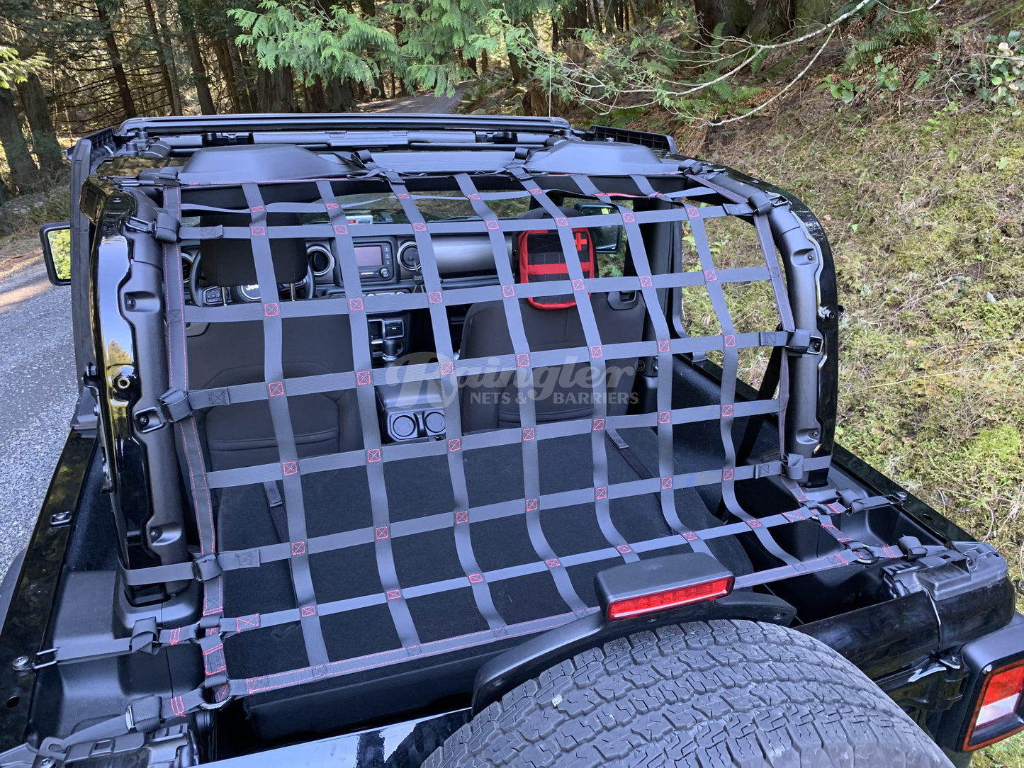 2018 - Newer Jeep Wrangler JL 2 door Back Window Net-Raingler